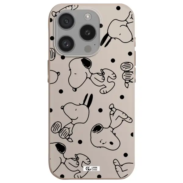 A Pattern Of Cartoon Characters Apple Iphone 15 Pro Silicone Stone Case