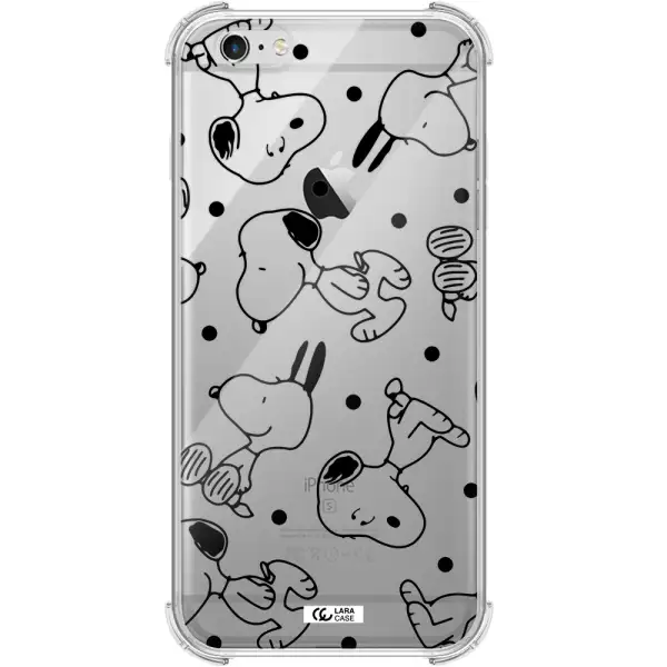 a pattern of cartoon characters Apple iPhone 6S Clear PC Case