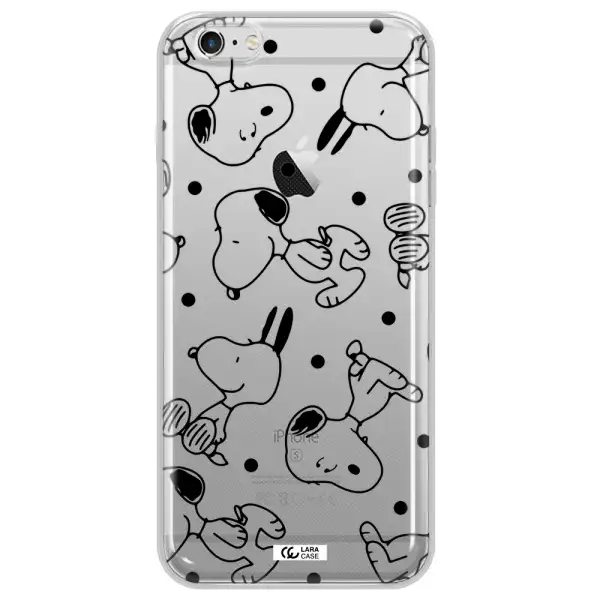 a pattern of cartoon characters Apple iPhone 6S Clear TPU Case