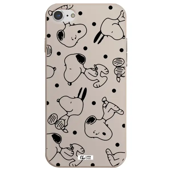 a pattern of cartoon characters Apple iPhone 7 Silicone Stone Case