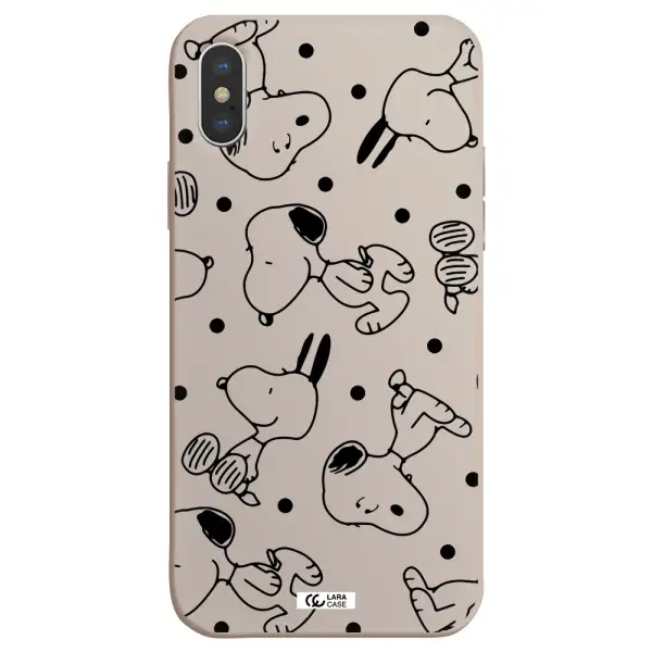 a pattern of cartoon characters Apple iPhone X Silicone Stone Case