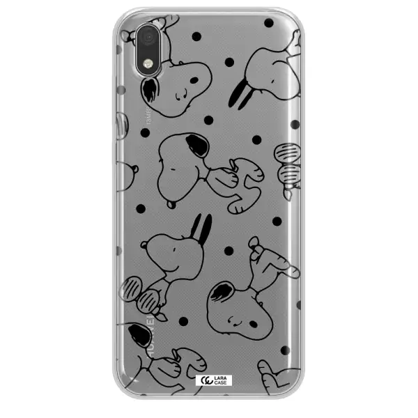 a pattern of cartoon characters Huawei Honor 8S Clear TPU Case