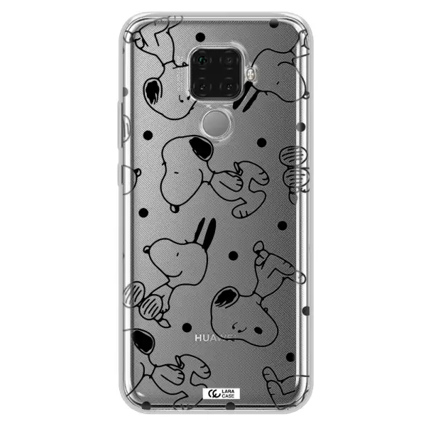 a pattern of cartoon characters Huawei Mate 30 Lite Clear TPU Case