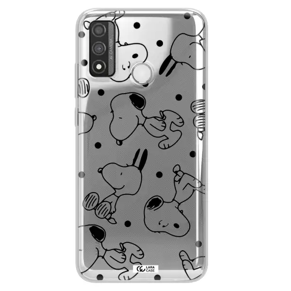 a pattern of cartoon characters Huawei P Smart 2020 Clear TPU Case