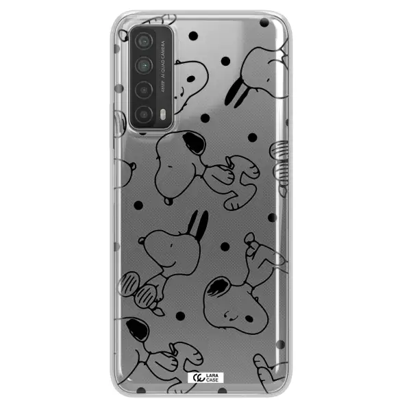 a pattern of cartoon characters Huawei P Smart 2021 Clear TPU Case