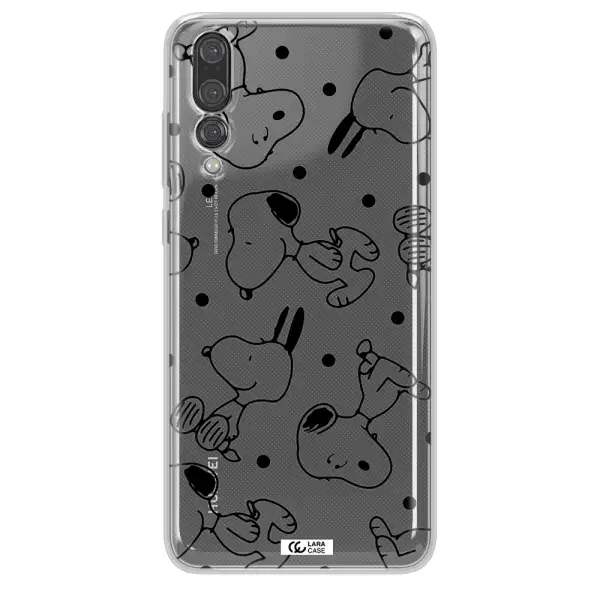 a pattern of cartoon characters Huawei P20 Pro Clear TPU Case