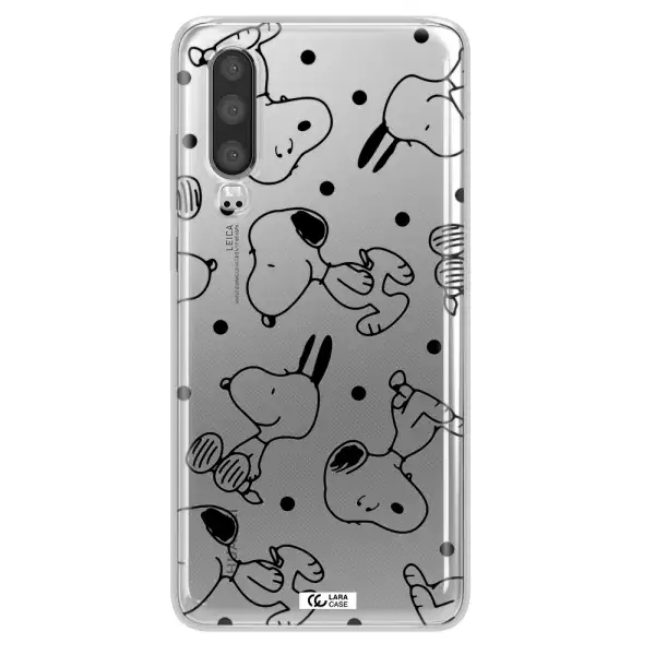 a pattern of cartoon characters Huawei P30 Clear TPU Case