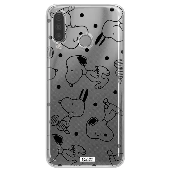 a pattern of cartoon characters Huawei P30 Lite Clear TPU Case
