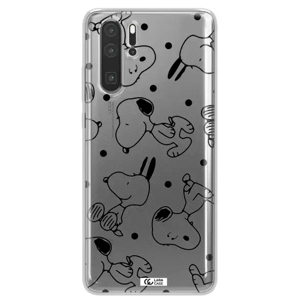 a pattern of cartoon characters Huawei P30 Pro Clear TPU Case