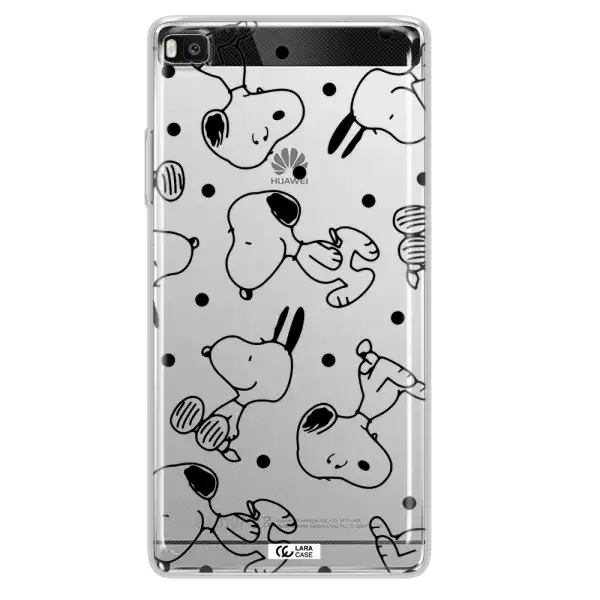 a pattern of cartoon characters Huawei P8 Clear TPU Case