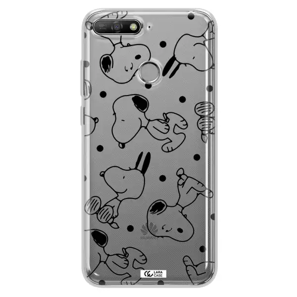 a pattern of cartoon characters Huawei Y6 Prime 2018 Clear TPU Case