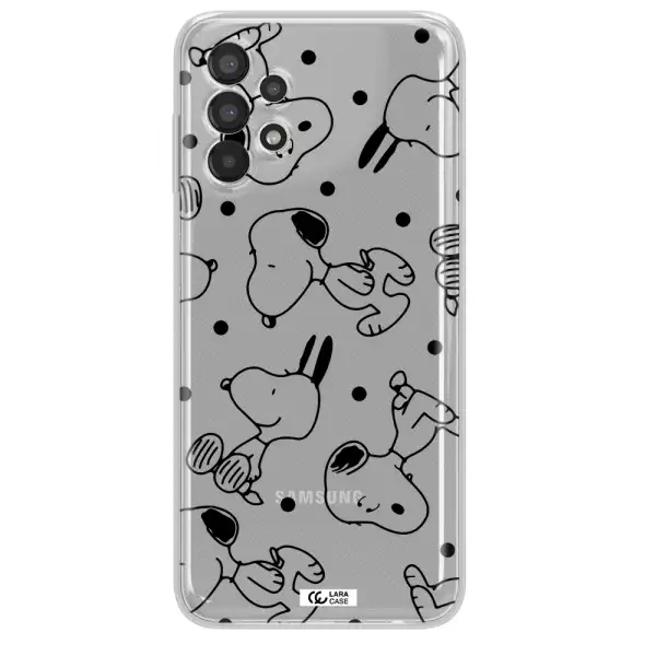 a pattern of cartoon characters Samsung A13 Clear TPU Case