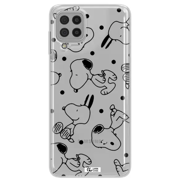 a pattern of cartoon characters Samsung A22 4g Clear TPU Case