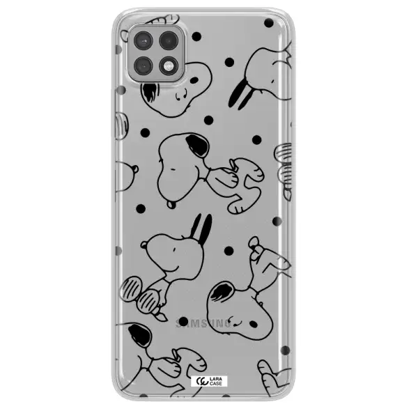 a pattern of cartoon characters Samsung A22 5g Clear TPU Case