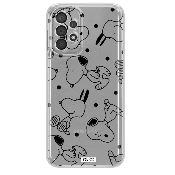 A Pattern Of Cartoon Characters Samsung A23 5G Clear Tpu Case