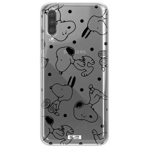 a pattern of cartoon characters Samsung A30S Clear TPU Case