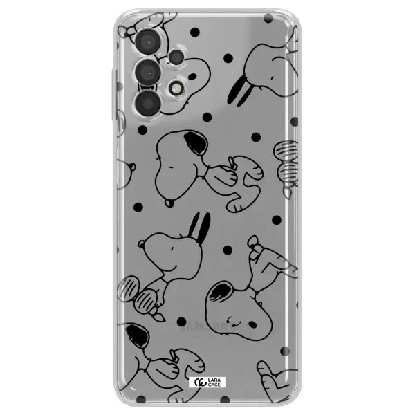 a pattern of cartoon characters Samsung A32 Clear TPU Case
