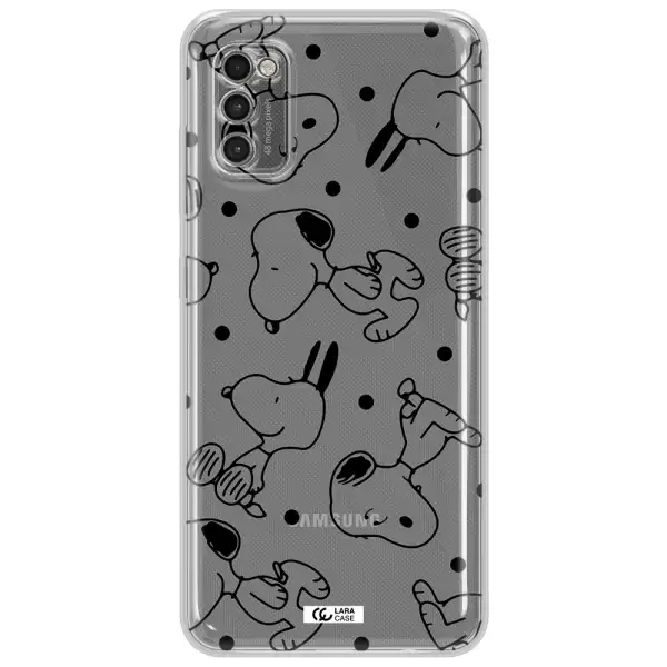 A Pattern Of Cartoon Characters Samsung A41 Clear Tpu Case