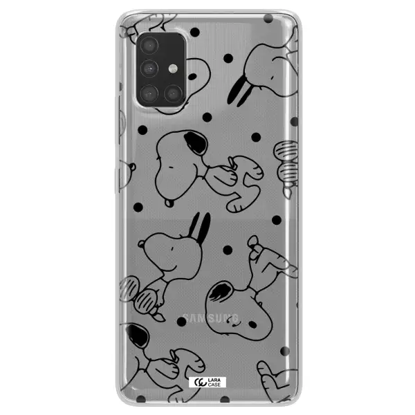 a pattern of cartoon characters Samsung A51 Clear TPU Case
