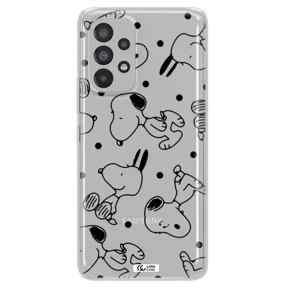 a pattern of cartoon characters Samsung A53 Clear TPU Case
