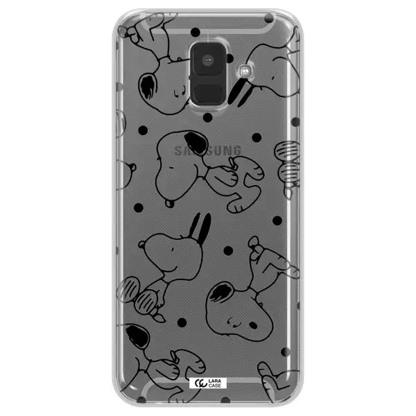 a pattern of cartoon characters Samsung A6 Clear TPU Case