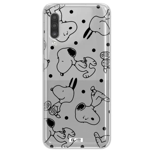 a pattern of cartoon characters Samsung A90 Clear TPU Case