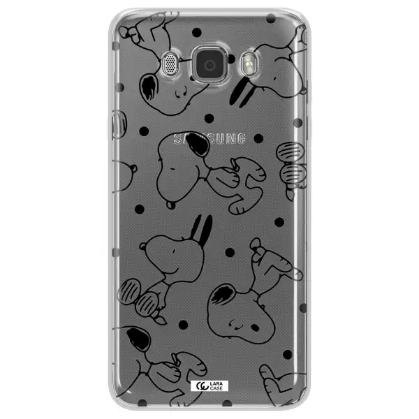 a pattern of cartoon characters Samsung J7 2016 Clear TPU Case