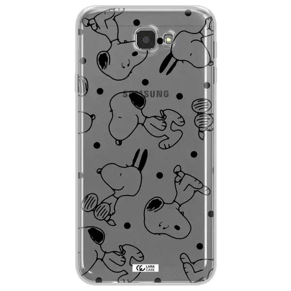 a pattern of cartoon characters Samsung J7 Prim Clear TPU Case