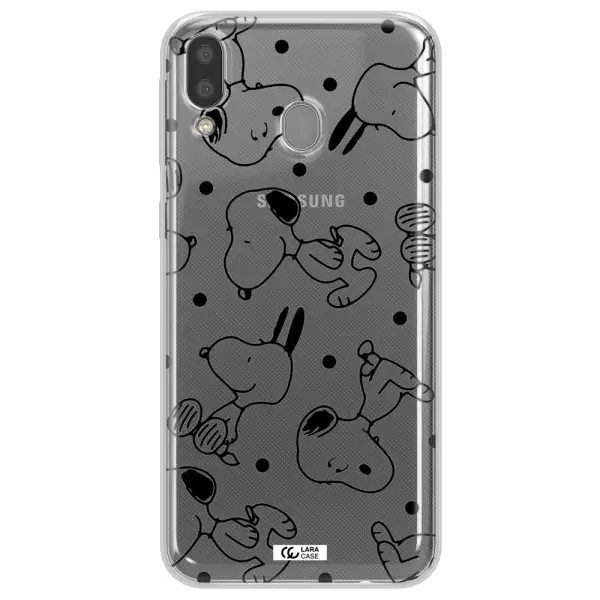 a pattern of cartoon characters Samsung M20 Clear TPU Case