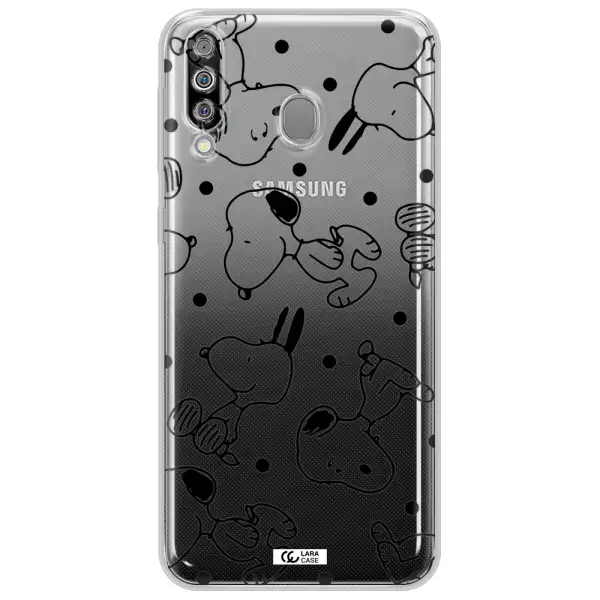 a pattern of cartoon characters Samsung M30 Clear TPU Case