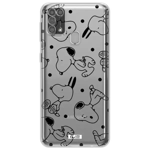 a pattern of cartoon characters Samsung M31 Clear TPU Case