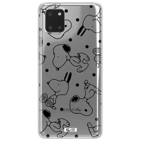 a pattern of cartoon characters Samsung Note 10 Lite Clear TPU Case