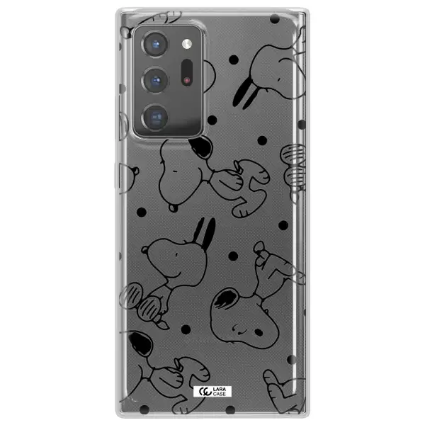 a pattern of cartoon characters Samsung Note 20 Ultra Clear TPU Case