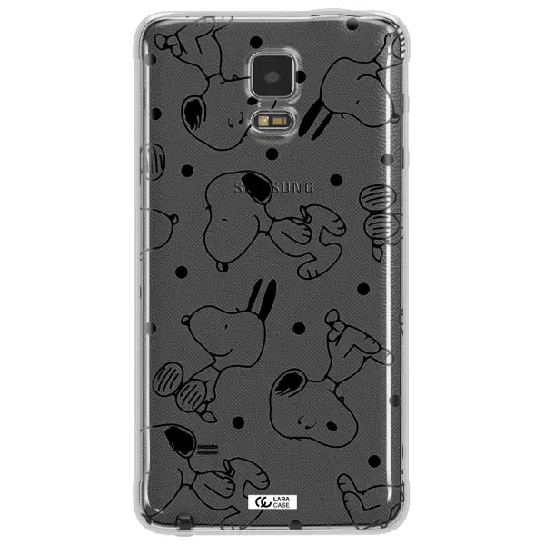 a pattern of cartoon characters Samsung Note 4 Clear TPU Case