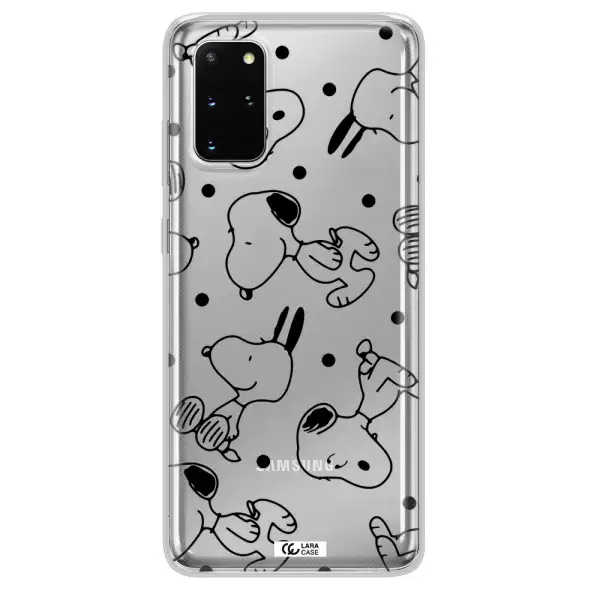 a pattern of cartoon characters Samsung S 20 Plus Clear TPU Case