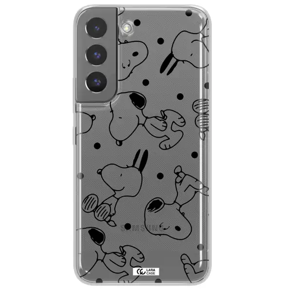 a pattern of cartoon characters Samsung S 22 Clear TPU Case