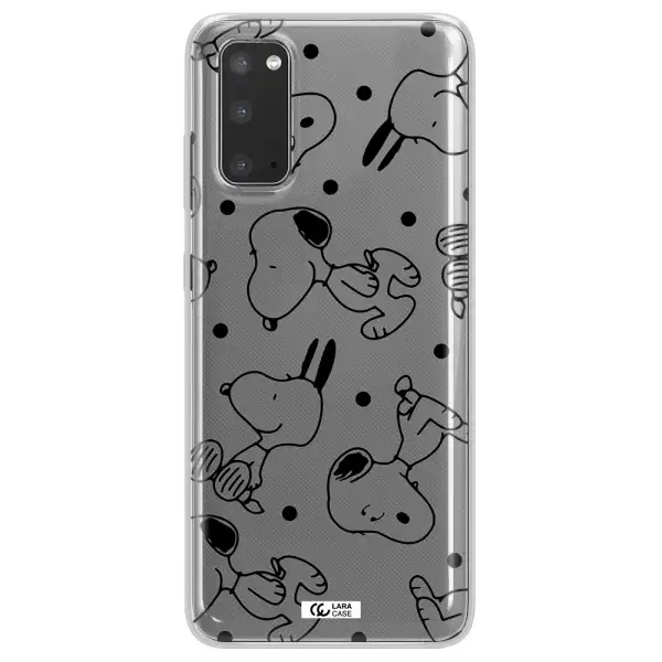 a pattern of cartoon characters Samsung S20 Clear TPU Case