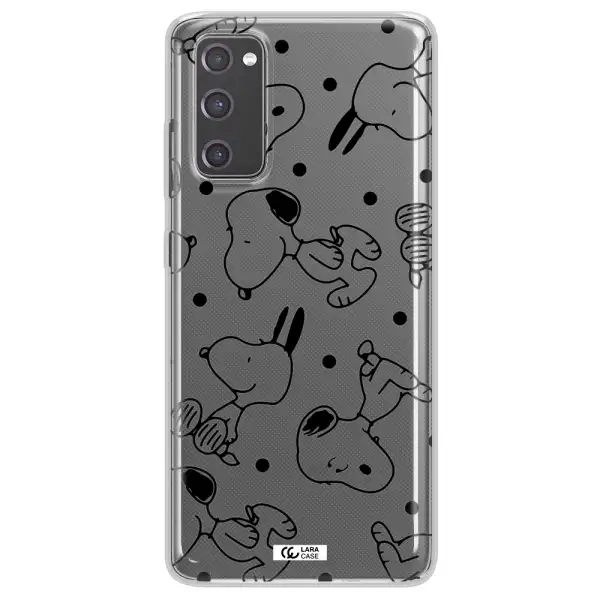 a pattern of cartoon characters Samsung S20 Fe Clear TPU Case