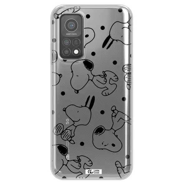 a pattern of cartoon characters Xiaomi Mi 10 T Pro Clear TPU Case
