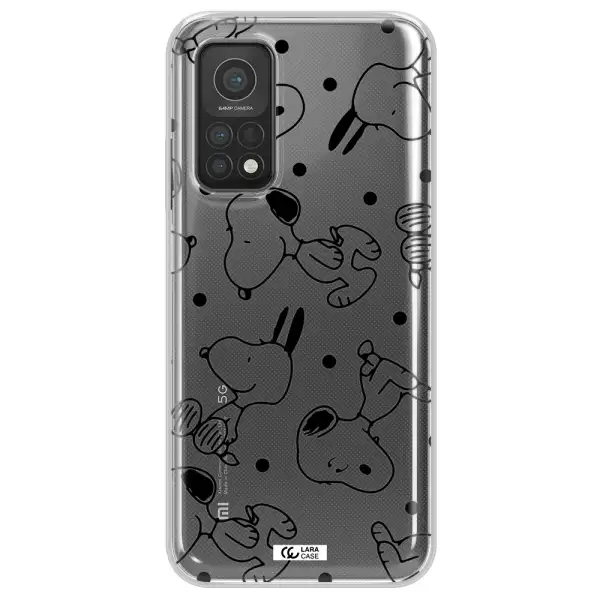 a pattern of cartoon characters Xiaomi Mi 10T Clear TPU Case