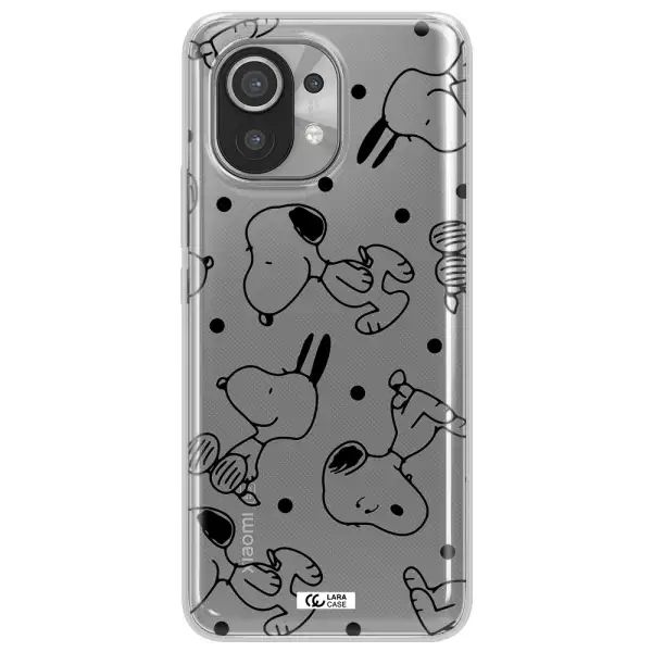 a pattern of cartoon characters Xiaomi Mi 11 Clear TPU Case