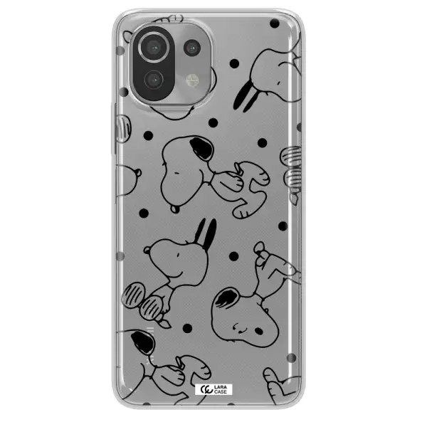 a pattern of cartoon characters Xiaomi Mi 11 Lite Clear TPU Case