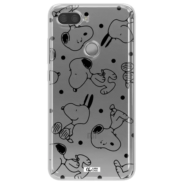 a pattern of cartoon characters Xiaomi Mi 8 Lite Clear TPU Case