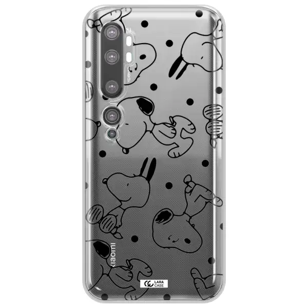 a pattern of cartoon characters Xiaomi Mi Note 10 Clear TPU Case