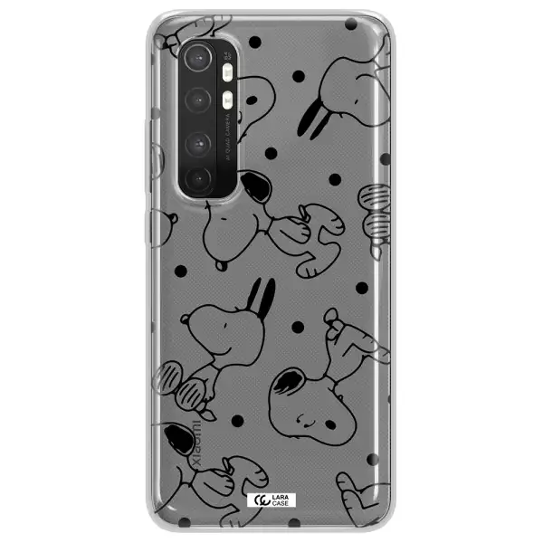 a pattern of cartoon characters Xiaomi Mi Note 10 Lite Clear TPU Case