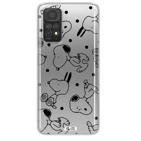a pattern of cartoon characters Xiaomi Note 11 Pro Clear TPU Case