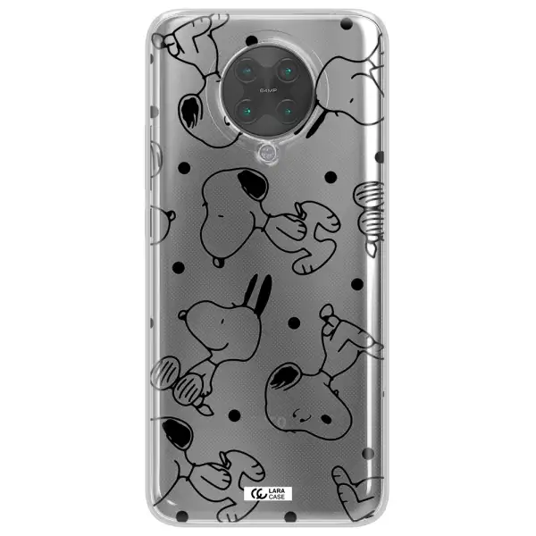 a pattern of cartoon characters Xiaomi Poco F2 Pro Clear TPU Case