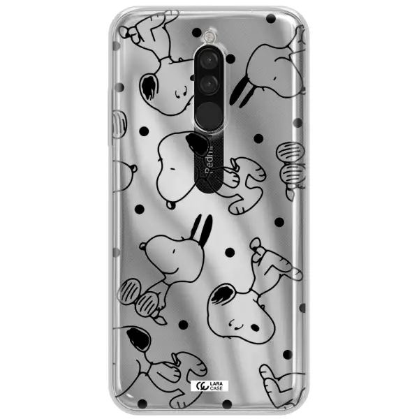 A Pattern Of Cartoon Characters Xiaomi Redmi 8 Clear Tpu Case
