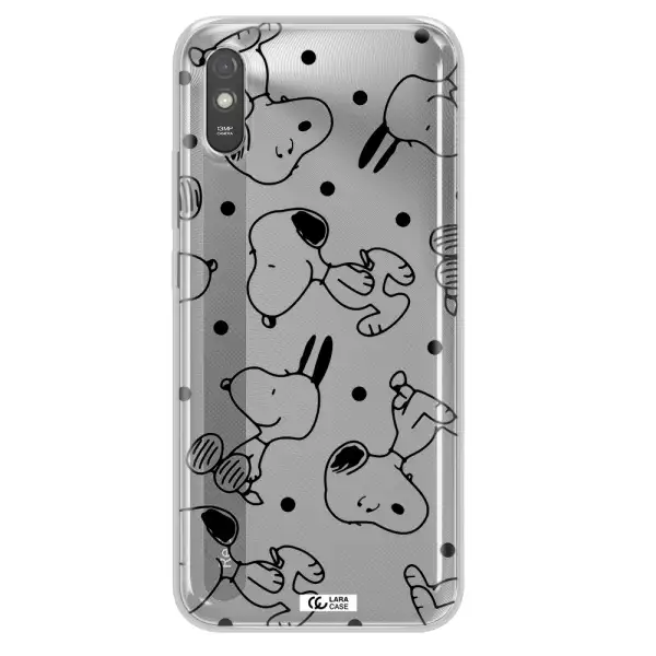 a pattern of cartoon characters Xiaomi Redmi 9A Clear TPU Case