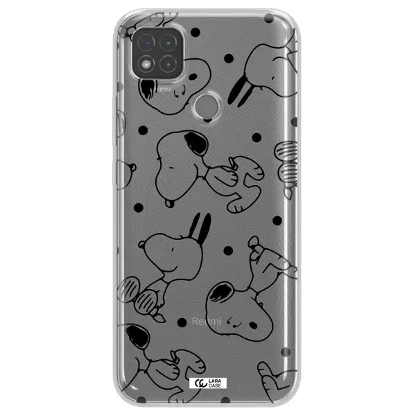a pattern of cartoon characters Xiaomi Redmi 9C Clear TPU Case